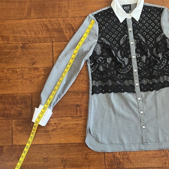 Eci New York black lace button up shirt - Picture 13 of 13